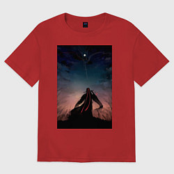 Футболка оверсайз женская Усянь Вэй Старейшина Илина, цвет: красный