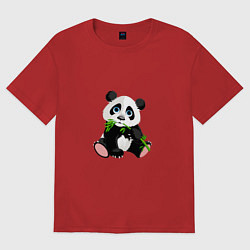 Женская футболка оверсайз Красивый медведь панда