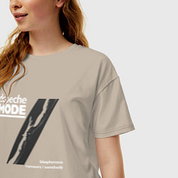 Футболка оверсайз женская Depeche Mode - Blasphemous rumours, цвет: миндальный — фото 2