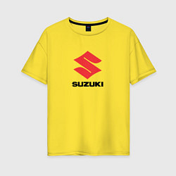 Футболка оверсайз женская Suzuki brend auto, цвет: желтый
