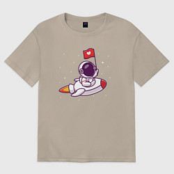 Женская футболка оверсайз Космос это любовь