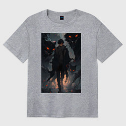 Женская футболка оверсайз Мэгуми Фусигуро арт Магическая битва