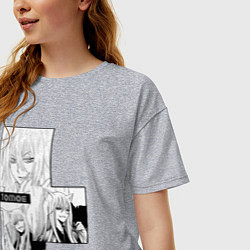 Футболка оверсайз женская Очень приятно Бог Томоэ, цвет: меланж — фото 2