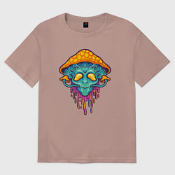 Женская футболка оверсайз Грибок пришелец