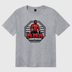 Футболка оверсайз женская MMA championship, цвет: меланж