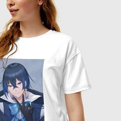 Футболка оверсайз женская Ванитас в костюме, цвет: белый — фото 2