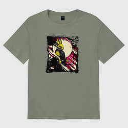 Женская футболка оверсайз Пушистый защитник