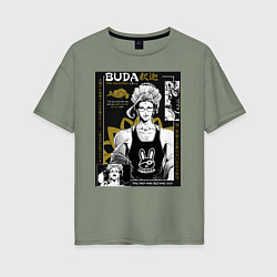 Женская футболка оверсайз Повесть о конце света Будда бог просветления