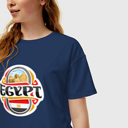 Футболка оверсайз женская Мой Египет, цвет: тёмно-синий — фото 2