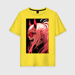 Женская футболка оверсайз Человек-бензопила Пауэр демон крови