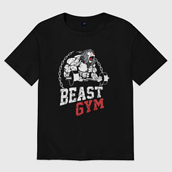 Женская футболка оверсайз Лучший тренажерного зала - лев