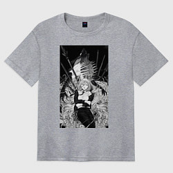 Женская футболка оверсайз Человек-бензопила Пауэр Охотница на демонов