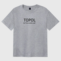 Футболка оверсайз женская Topol - тополь, цвет: меланж