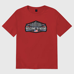 Женская футболка оверсайз Добро пожаловать в Майами