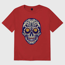 Женская футболка оверсайз Расписной черепок