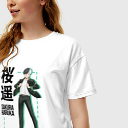 Футболка оверсайз женская Ветролом - Харука Сакура, цвет: белый — фото 2