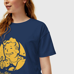 Футболка оверсайз женская Vault boy like print, цвет: тёмно-синий — фото 2