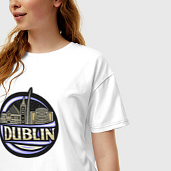 Футболка оверсайз женская Дублин Ирландия, цвет: белый — фото 2