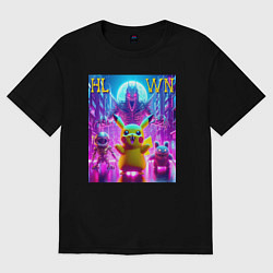 Женская футболка оверсайз Monster Pikachu - halloween fantasy