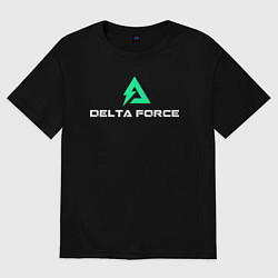 Женская футболка оверсайз Delta force hawk ops logo