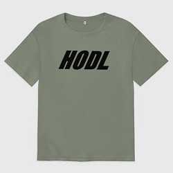 Женская футболка оверсайз HODL