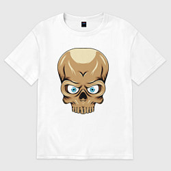 Футболка оверсайз женская Черепушка, цвет: белый