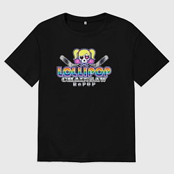 Футболка оверсайз женская Lollipop chainsaw repop logo, цвет: черный