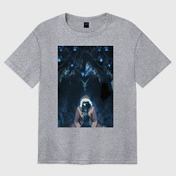 Женская футболка оверсайз Поднятие уровня в одиночку Джину Сон тень