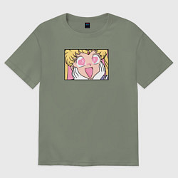 Женская футболка оверсайз Влюбленная сэйлор мун