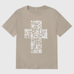 Женская футболка оверсайз Depeche mode - logo, symbolism