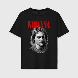 Футболка оверсайз женская Nirvana kurt donald cobain, цвет: черный