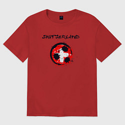 Женская футболка оверсайз Сборная - Швейцария