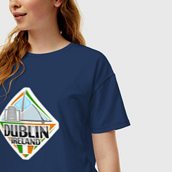 Футболка оверсайз женская Ireland Dublin, цвет: тёмно-синий — фото 2