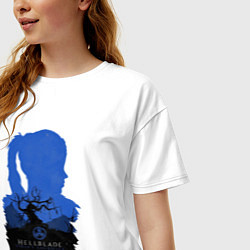 Футболка оверсайз женская Hellblade - Senua, цвет: белый — фото 2