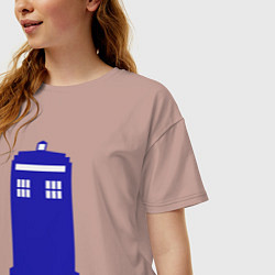 Футболка оверсайз женская Tardis - London, цвет: пыльно-розовый — фото 2