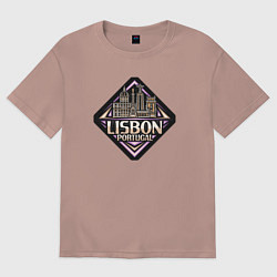 Женская футболка оверсайз Лиссабон - Португалия