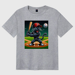 Женская футболка оверсайз Пантера - баттер бейсбольной команды