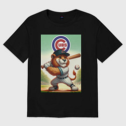 Женская футболка оверсайз Lion - batter Chicago cubs