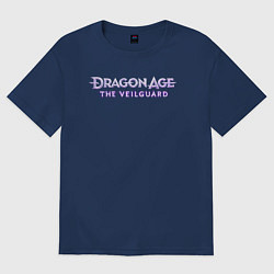 Футболка оверсайз женская Dragon age the veilguard logo, цвет: тёмно-синий