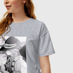 Футболка оверсайз женская Реинкарнация безработного Рокси Мигурдия учитель м, цвет: меланж — фото 2