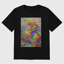 Женская футболка оверсайз Бонапарт на перевале Сен-Бернар с глюками