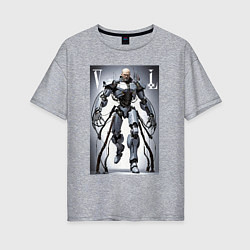 Женская футболка оверсайз Cyber Lenin - armor on suction cups