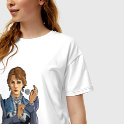 Футболка оверсайз женская Кассандра - RimWorld, цвет: белый — фото 2