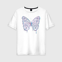 Женская футболка оверсайз Y2k бабочка