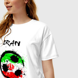Футболка оверсайз женская Сборная Ирана, цвет: белый — фото 2