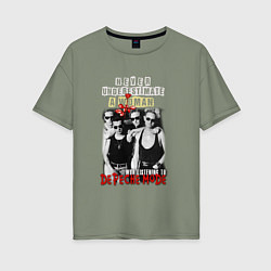 Футболка оверсайз женская Depeche Mode - A woman violator, цвет: авокадо