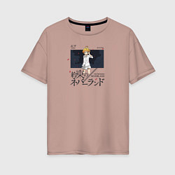 Женская футболка оверсайз Обещанный Неверленд - Эмма