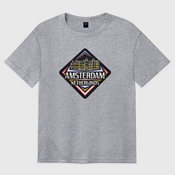 Женская футболка оверсайз Амстердам - Нидерланды