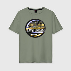 Женская футболка оверсайз City Amsterdam