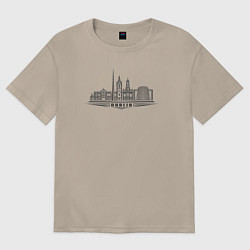 Женская футболка оверсайз Город Дублин